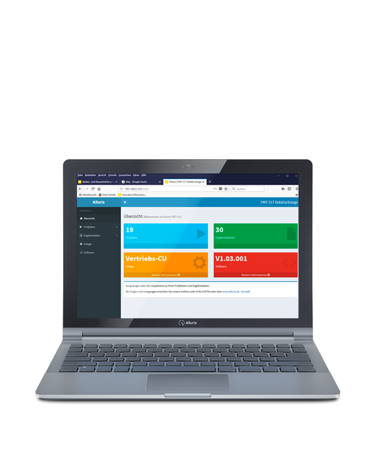 Alluris - Software and OS for Alluris® universal testing machines (UTMs), force and torque gauges data transfer and analysis